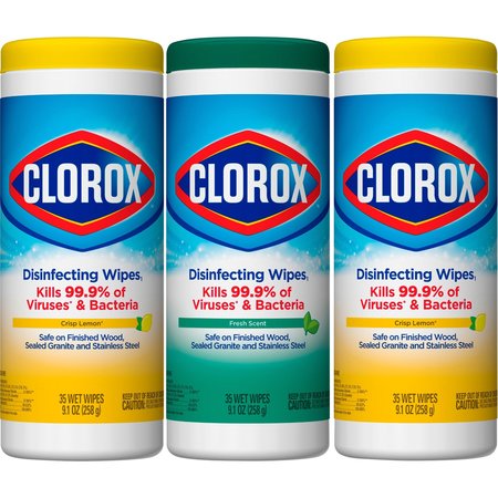 Clorox Disinfecting Cleaning Wipes Value Pack, Canister, Fresh; Citrus Blend, White CLO30112